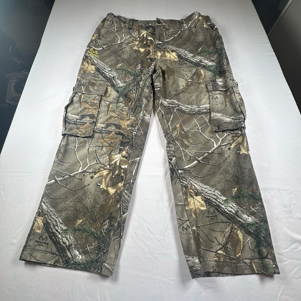 Realtree Max-1 XT Mens Camo Cargo Hunting Pants, (40/42) XL Outdoors Gear